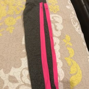 Pink and Gray spandex leggings